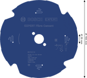BoschEXPERT 纤维水泥圆锯片，直径 165 毫米。